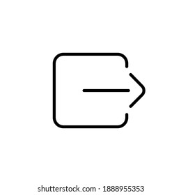 Logout vector icon. Logout illustration for web, mobile apps, design. Logout vector symbol.