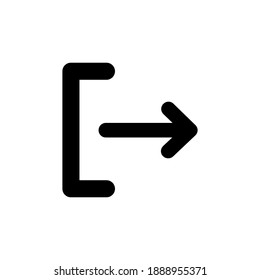 Logout vector icon. Logout illustration for web, mobile apps, design. Logout vector symbol.