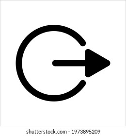 Logout vector icon. Logout illustration for web, mobile apps, design. Logout vector symbol.