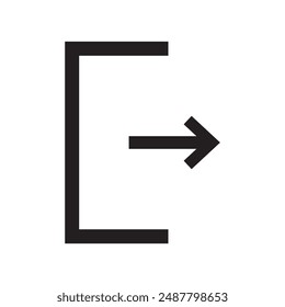 Logout vector icon. Logout illustration for web, mobile apps, design. Logout vector symbol eps 10