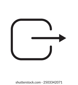 Logout vector icon. Logout illustration for web, mobile apps, design. Logout vector symbol.