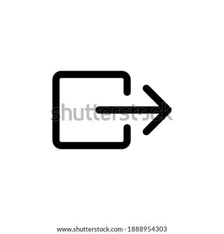 Logout vector icon. Logout illustration for web, mobile apps, design. Logout vector symbol.