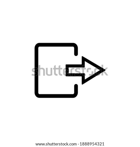 Logout vector icon. Logout illustration for web, mobile apps, design. Logout vector symbol.