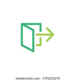 logout vector icon logo design