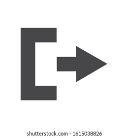 Logout vector icon, simple sign for web site and mobile app.