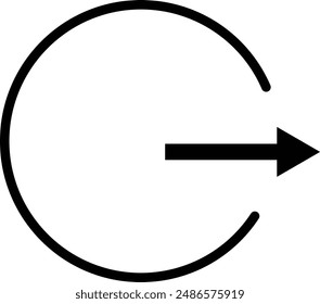 Ilustración vectorial de diseño de icono de signo de Vector de cierre de sesión