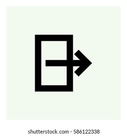 LogOut_SignOut icon - Flat design, glyph style icon - Colored enclosed in a square