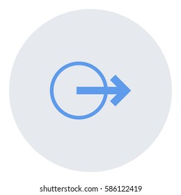 LogOut_SignOut icon - Flat design, glyph style icon - Colored enclosed in a circle