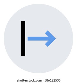 LogOut_SignOut icon - Flat design, glyph style icon - Colored enclosed in a circle