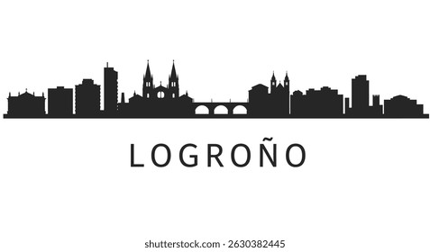 Logroo skyline with Spain City silhouette.