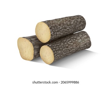 Logs. Construction raw materials. Vector illustration.