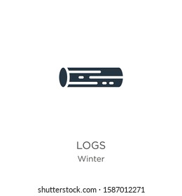 Logs icon vector. Trendy flat logs icon from winter collection isolated on white background. Vector illustration can be used for web and mobile graphic design, logo, eps10