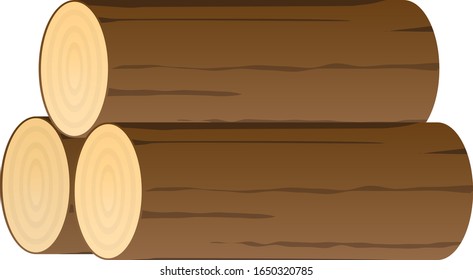 Imagen vectorial de la ilustración de Logs para la industria maderera.