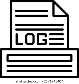 Logs Line Vector Icon Design