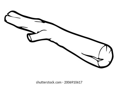 logs line vector illustration,isolated on white background for education,top view