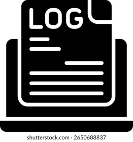 Logs Modern Black Icon Design