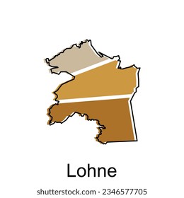 Lohne map. vector map of the German Country. Borders of for your infographic. Vector illustration design template