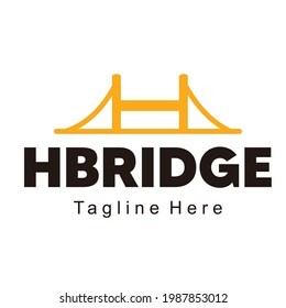 Loho Letter H Bridge Vector Design