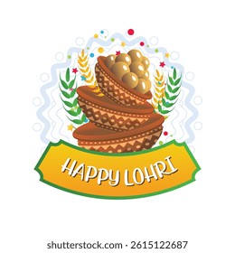 Lohri Festival Punjabi Celebration Vector Illustration