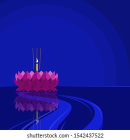 Loi Krathong Festival Design,Thailand Travel