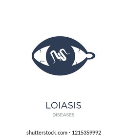 Loiasis icon. Trendy flat vector Loiasis icon on white background from Diseases collection, vector illustration can be use for web and mobile, eps10