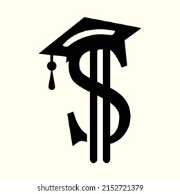 Loin Icon For Graduate Student- Crippling Student Loan Graphics For Education Financial Aid Or Assistance, Government Loans, And Debt