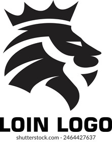 loin logo with king hat 