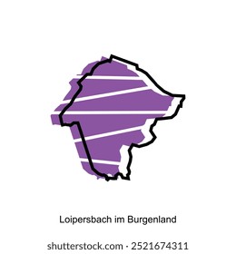 Loipersbach im Burgenland map City vector, Stylized simple outline map of Austria template design, suitable for your company