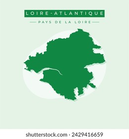 Loire-Atlantique Department (France, French Republic, Pays de la Loire region) map vector illustration, scribble sketch Loire Atlantique map