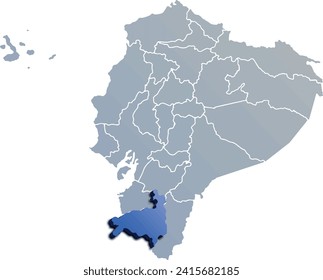 LOJA DEPARTMENT MAP PROVINCE OF ECUADOR 3D ISOMETRIC MAP