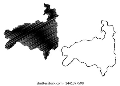 Loja Province (Republic of Ecuador, Provinces of Ecuador) map vector illustration, scribble sketch Loja map