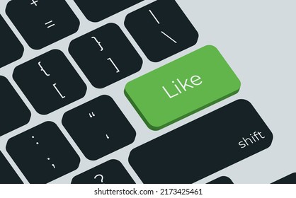 Loke button on keyboard keys vector. Simple style