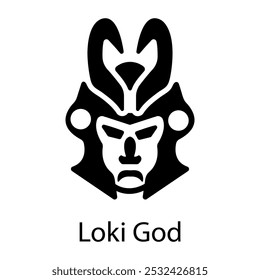 Loki god icon in filled style