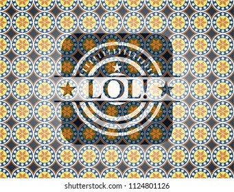 LOL! arabesque badge. arabic decoration.