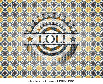 LOL! arabic style emblem. Arabesque decoration.
