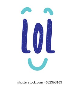 LOL banner. Vector lettering.