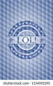 LOL! blue polygonal emblem.