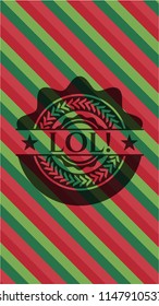 LOL! christmas colors style badge.