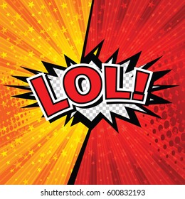 Lol! Comic Speech Bubble, Cartoon. art and illustration vector file.