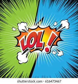 Lol! Comic Speech Bubble, Cartoon. art and illustration vector file.