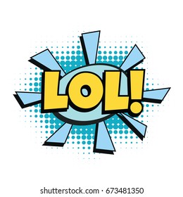 lol comic word. Pop art retro vector illustration