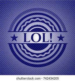 LOL! emblem with jean texture
