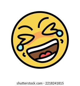 lol emoji color icon vector. lol emoji sign. isolated symbol illustration