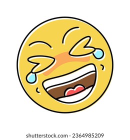 lol emoji color icon vector. lol emoji sign. isolated symbol illustration