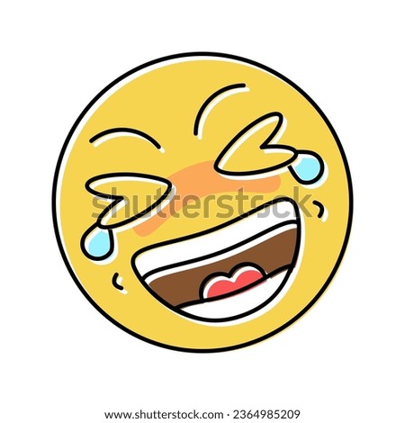 lol emoji color icon vector. lol emoji sign. isolated symbol illustration