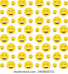 Lol emoji trendig abstraktes Muster, das Vektorgrafik-Hintergrund wiederholt