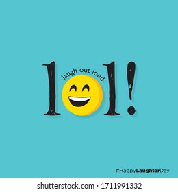 LOL! - Happy Laughter Day Banner - Illustration