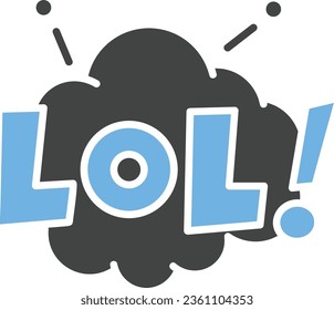 Lol Icon Icon image. Suitable for mobile application.