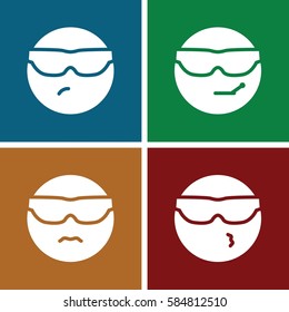 lol icons set. Set of 4 lol filled icons such as 