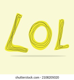 Lol. laughing out loud Vector illustration